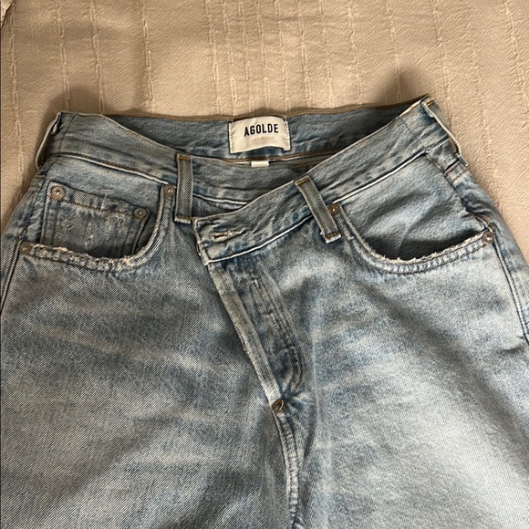 Agolde Blue Relaxed Jeans with Vintage Wash